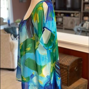 BCBG Max cold shoulder top.